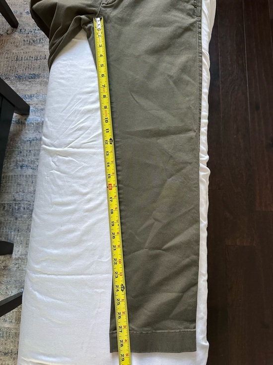 J.Crew Flex Slim Fit Chino Pants Olive Green Men’s 30x30 Stretch Casual - Picture 13 of 14